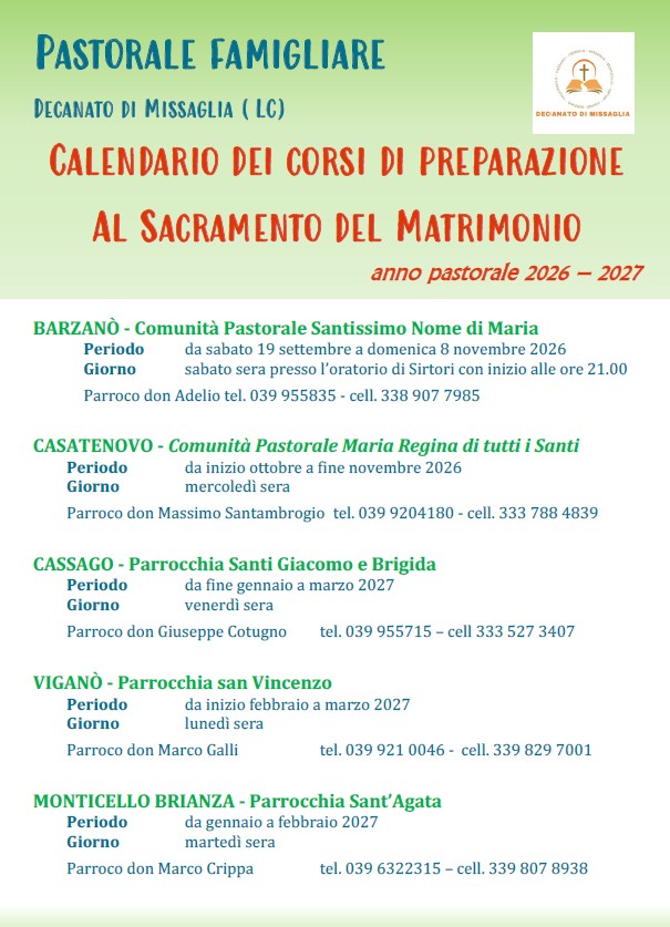 Corsi Fidanzati in Decanato 