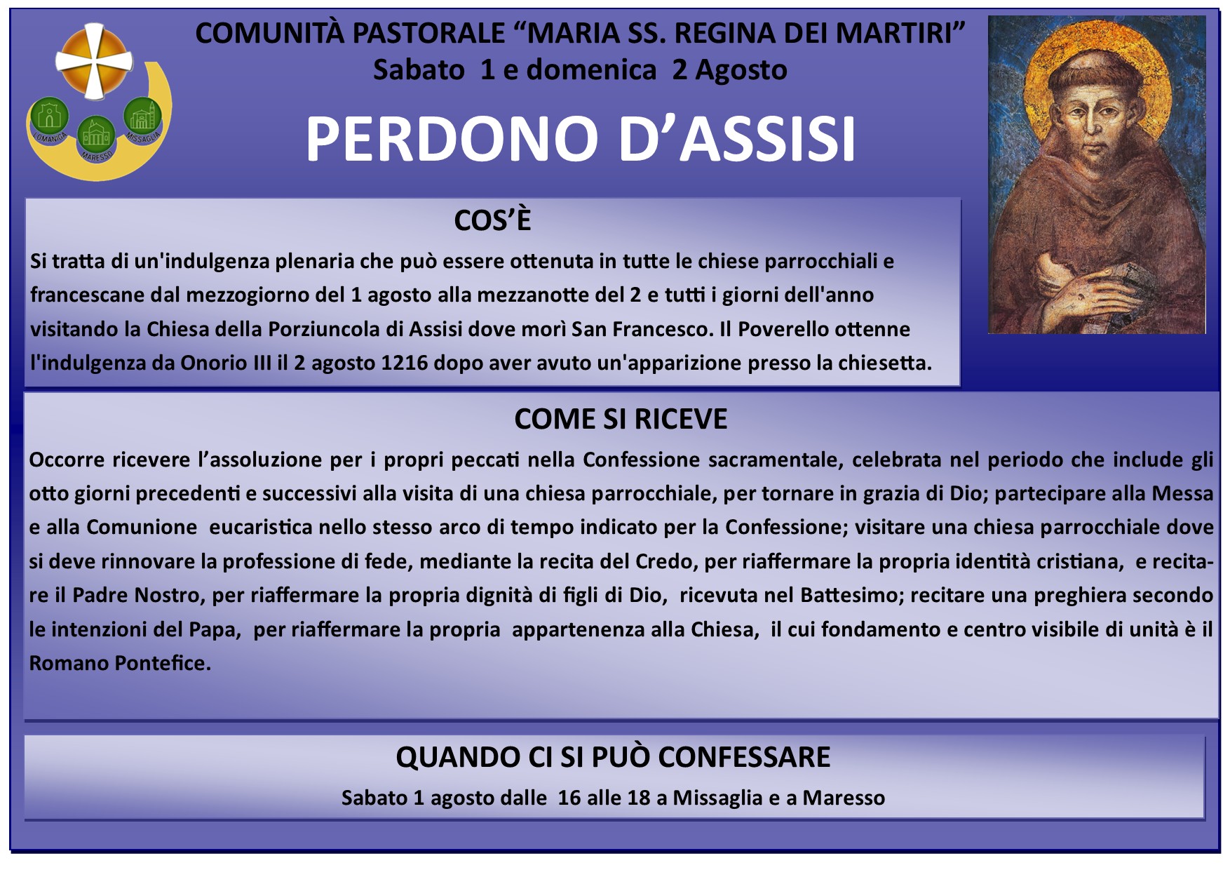 Perdono di Assisi Perdono di Assisi